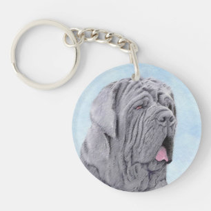 Porte-clefs Peinture Mastiff Neopolitan - Art Chien original