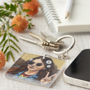 Porte-clefs Peinture moderne de la Joconde - Art inspiré de da