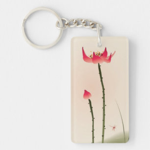 Porte-clefs Peinture orientale de style, Lotus grand