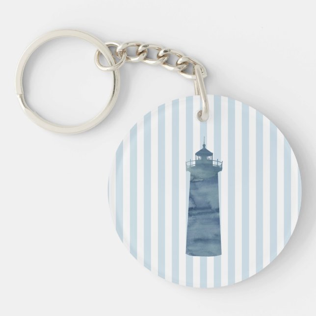 Porte-clefs Peinture phare Bande nautique (Devant)