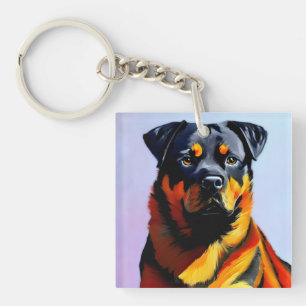 Porte-clefs Peinture Rottweiler