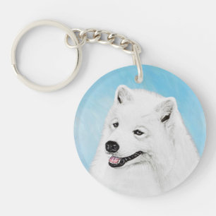 Porte-clefs Peinture Samoyed - Cute Original Chien Art