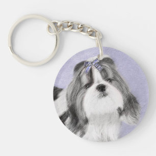 Porte-clefs Peinture Shih Tzu - Cute Original Chien Art