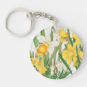 Porte-clefs Peinture sur bois de narcisse, Tanigami Kônan, 191