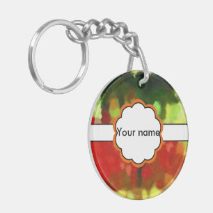 Porte-clefs Peinture verte rouge