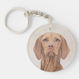 Porte-clefs Peinture Vizsla - Joli art original chien