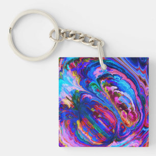 Porte-clefs Peintures à teintes pourpres modernes