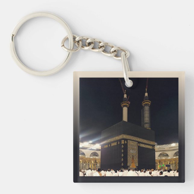 Porte-clefs Pèlerins du Hadj à Fajr, Kaaba, La Mecque, Arabie  (Devant)