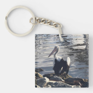 Porte-clefs Pélican blanc