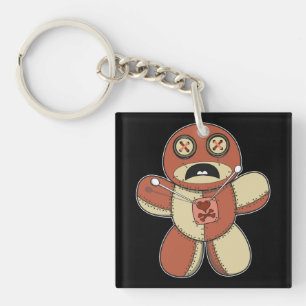 Porte-clefs Peluche d'ours vintage poupée vaudou