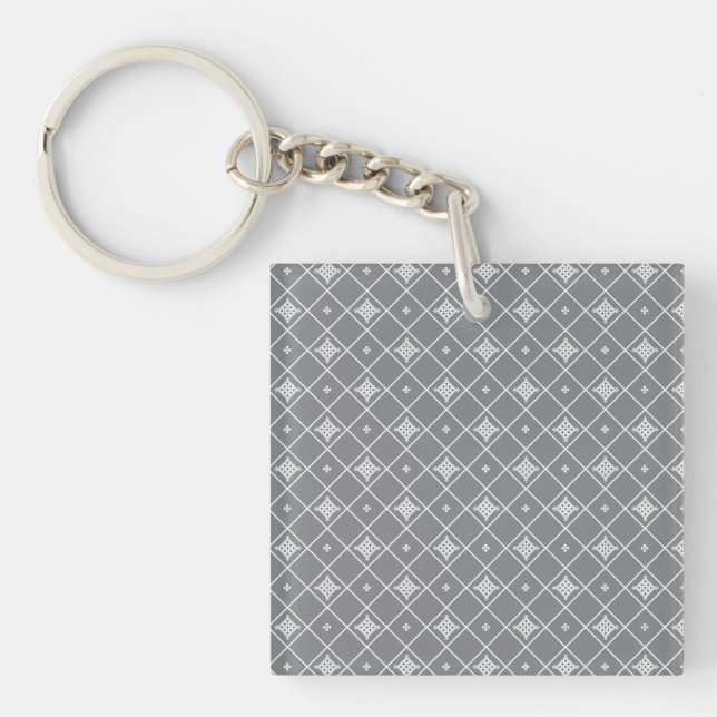 Porte-clefs Pendentif croix géométrique (Devant)