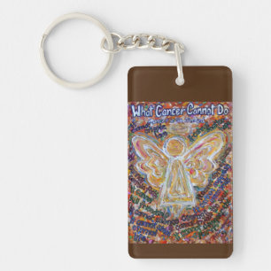 Porte-clefs Pendentifs en forme d'ange avec poème "Ce que le c