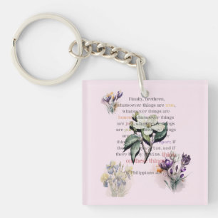 Porte-clefs Pensez à ces choses Écriture