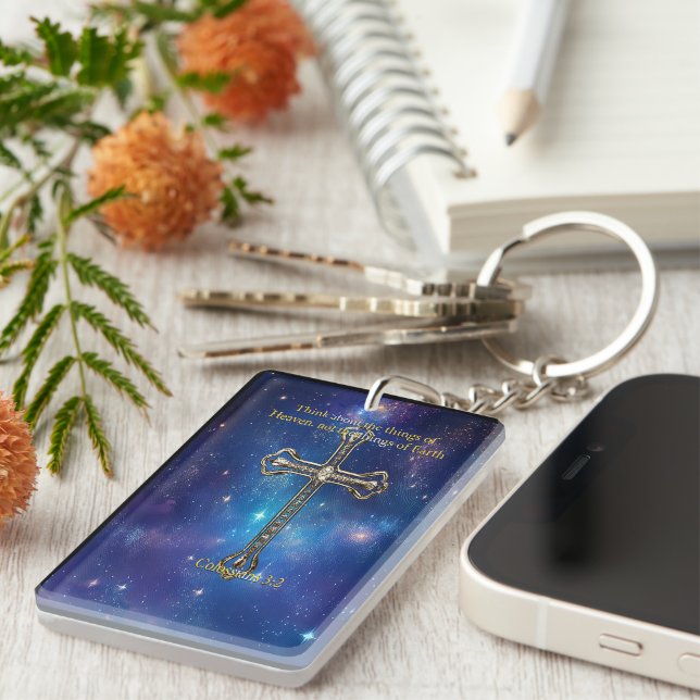 Porte-clefs Pensez au paradis (Devant droit)