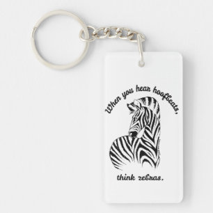 Porte-clefs Pensez aux zèbres