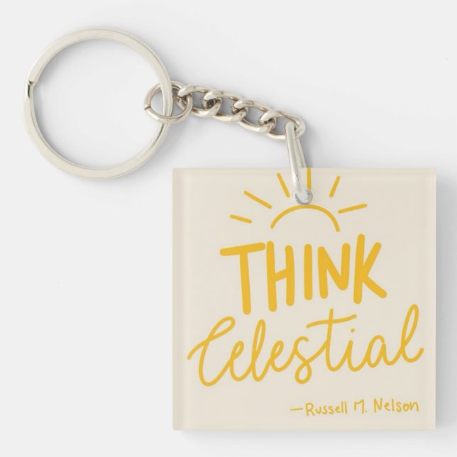 Porte-clefs Pensez céleste (Devant)