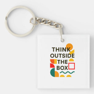 Porte-clefs Pensez en dehors de la boîte – Créatif