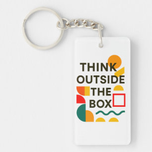 Porte-clefs Pensez en dehors de la boîte – Créatif