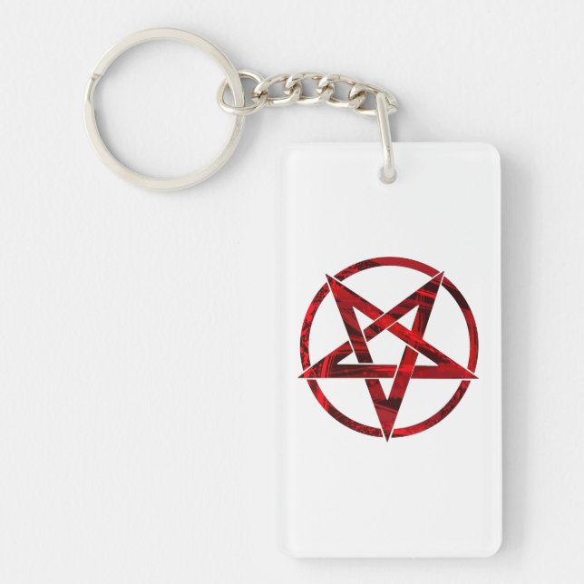 Porte-clefs Pentagramme du Diable Rouge (Devant)