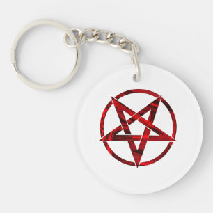 Porte-clefs Pentagramme du Diable Rouge