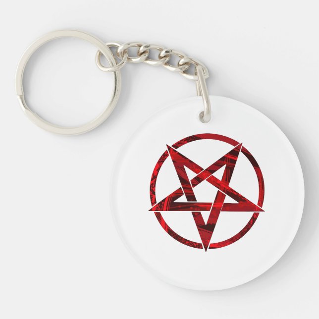 Porte-clefs Pentagramme du Diable Rouge (Devant)