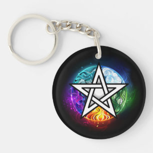 Porte-clefs pentagramme du Wiccan