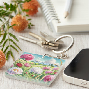 Porte-clefs Peonies et devis