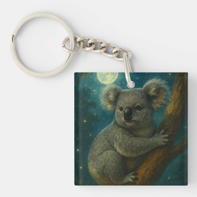 Porte-clefs Perch Koala Lune (Devant)