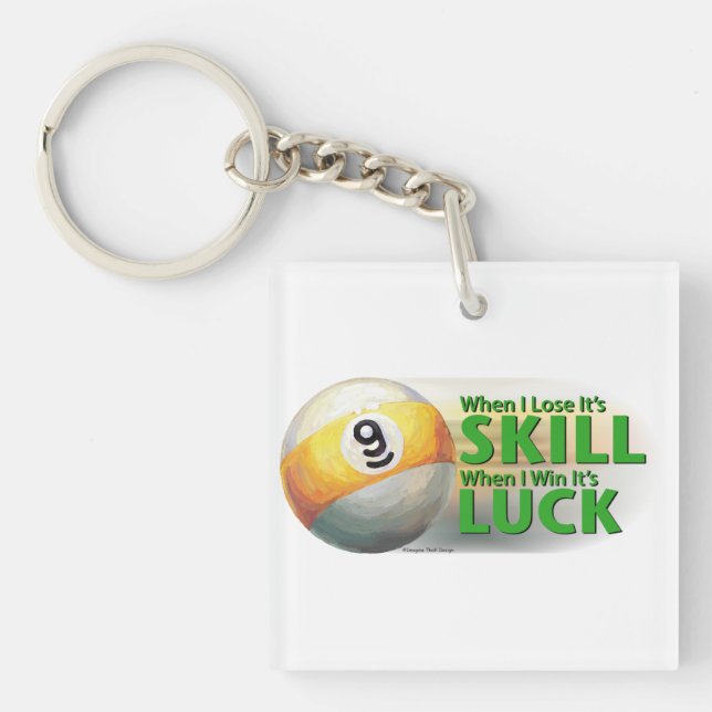 Porte-clefs Perdre Compétence Gagner chance 9 balle (Devant)