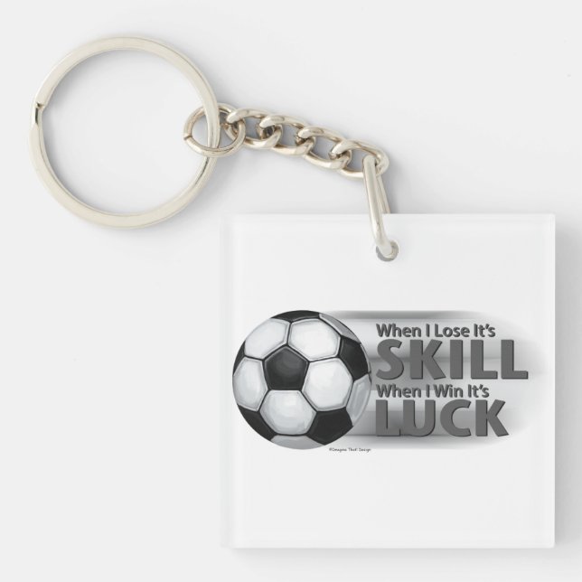 Porte-clefs Perdre la compétence Gagner la chance Football (Devant)