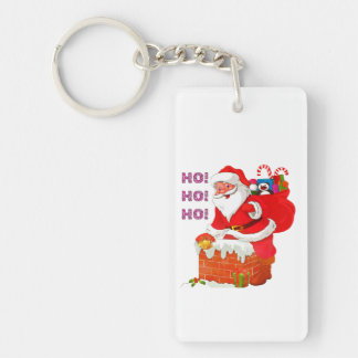 Porte-clefs PÈRE NOËL AVEC DES PRÉSENTS DE NOËL, OH ! Oh ! Oh