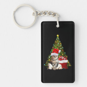 Porte-clefs Père Noël Cat