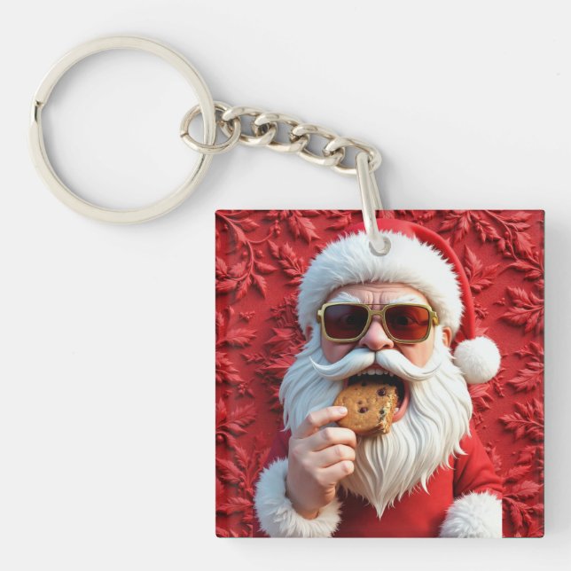 Porte-clefs Père Noël cool (Devant)