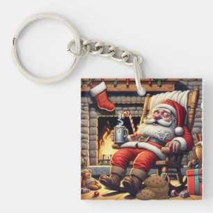 Porte-clefs Père Noël dort Noël