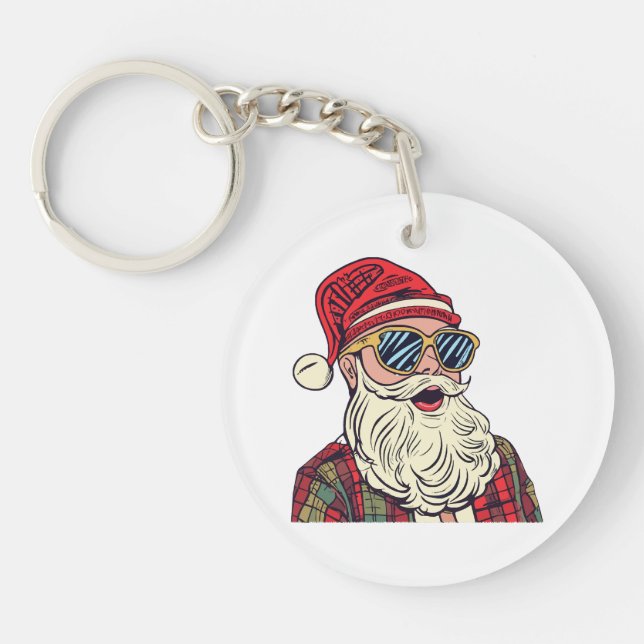 Porte-clefs Père Noël - Drôle (Devant)