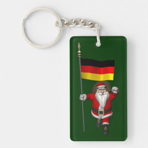 Porte-clefs Père Noël Patriotique Avec L'Ensigne D'Allemagne