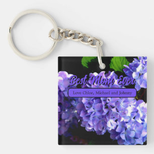 Porte-clefs Périwinkel hydrangeas violet fleurs bleu meilleur