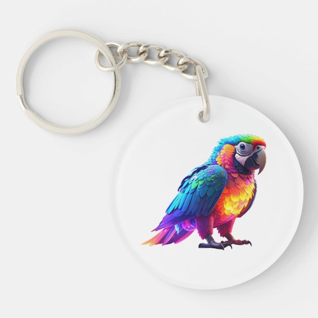 Porte-clefs Perroquet arc-en-ciel (Devant)