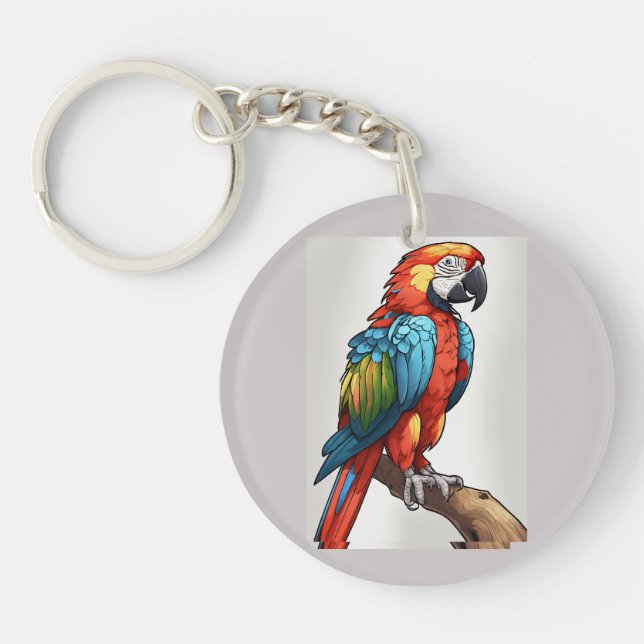 Porte-clefs 🦜 perroquet coloré (Devant)
