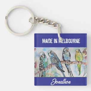 Porte-clefs Perroquet Perruche oiseau fait à Melbourne Oiseaux