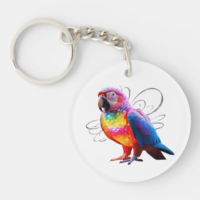 Porte-clefs Perroquet vibrant (Devant)