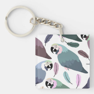 Porte-clefs Perroquets Modernes Motif Tropical