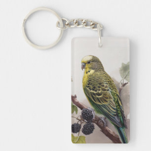 Porte-clefs Perruque sur une branche de myrtilles