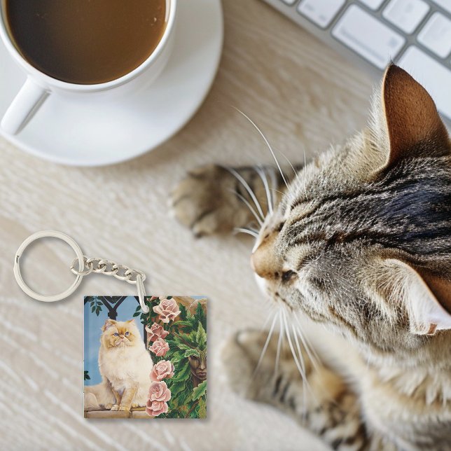 Porte-clefs Perse Chat Rose Dryad (Créateur téléchargé)