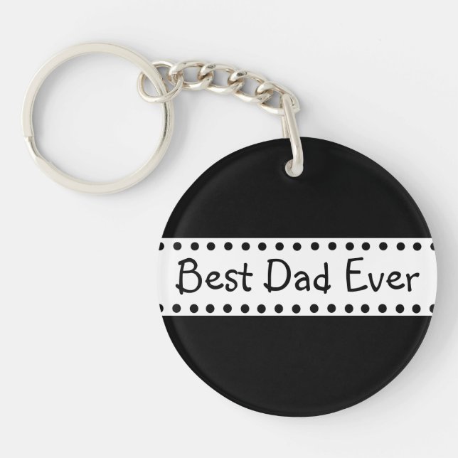 Porte-clefs Personalied Meilleur Papa Jamais Photo (Devant)