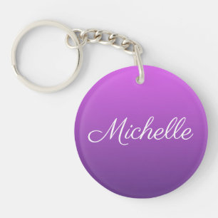 Porte-clefs Personalisé violet ombre