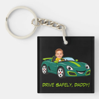 Porte-clefs Personalised Baby Photo Drive Safely Daddy Car