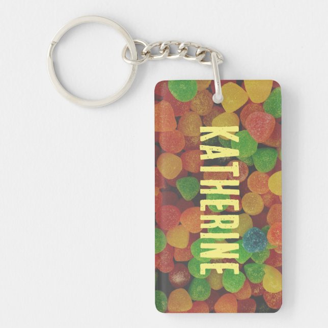 Porte-clefs Personalised Gumdrops Candy Quirky (Devant)