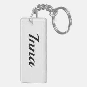 Porte-clefs personalisierbar Vorname Inna schwarz weiß