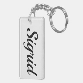 Porte-clefs personalisierbar Vorname Sigrid schwarz weiß